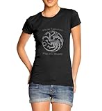 Xtees - Juniors Vintage Style Game Of Thrones House Targaryen Dragon Sigil T-Shirt