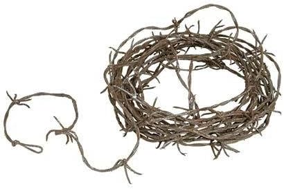 Halloween Fake Rusty Barbed Wire Garland 3.7m by Hanbrandt