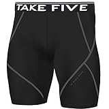New Men Sports Apparel Skin Tights Compression Base Under Layer Running Shorts (L, NP530 BLACK)