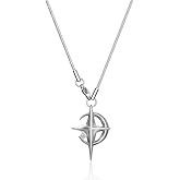 gateonse Y2k Moon Star Pendant Necklace for Men Women Stainless Steel Cool Necklaces Punk Star Necklaces Jewelry