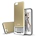 iPhone 6s / 6 Case, DesignSkin [Slider] [Sliding Card Holder Slot] Extreme heavy Duty 3-Layer Bumper Protection Wallet Cover with Card Holder Case for iPhone 6s (2015) / iPhone 6 (2014) - Gold