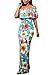 Happy Sailed Women's Off-the-Shoulder Floral Sleeve Short Gown Dress, 61189-4 Print, Medium