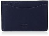 Jack Spade Crosshatch Leather Credit Card Holder Coin or Card Case Blue One Size