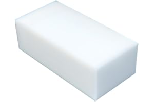 PLASTI-BLOCK High-Density Polyethylene (HDPE) Plastic Block 2" x 3" x 6" - for Machining, Home Improvements, Prototypes, DIY Projects, Engineering