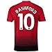 Rashford Jersey Mens #10 Manchester United FC Home Football Soccer T-Shirt Jerseys Red (S-XL)