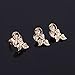 EVERRICH Crystals Bridal Flower Circle Tear Drop Rose Gold Plated Earring Necklace Wedding Engagement Jewelry Sets,4 Pairs