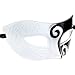 IETANG 10pcs Set Mardi Gras Half Masquerades Venetian Masks Costumes Party Accessory (3-white&black)