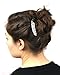 Lux Accessories Bridal Pave Leaf Crystal Hair Comb