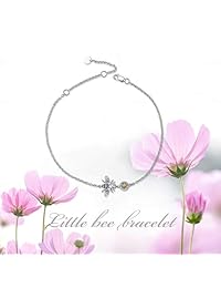YFN - Collar con colgante de abeja de abeja, plata de ley, diseño de abeja, plata de ley, PYS0227