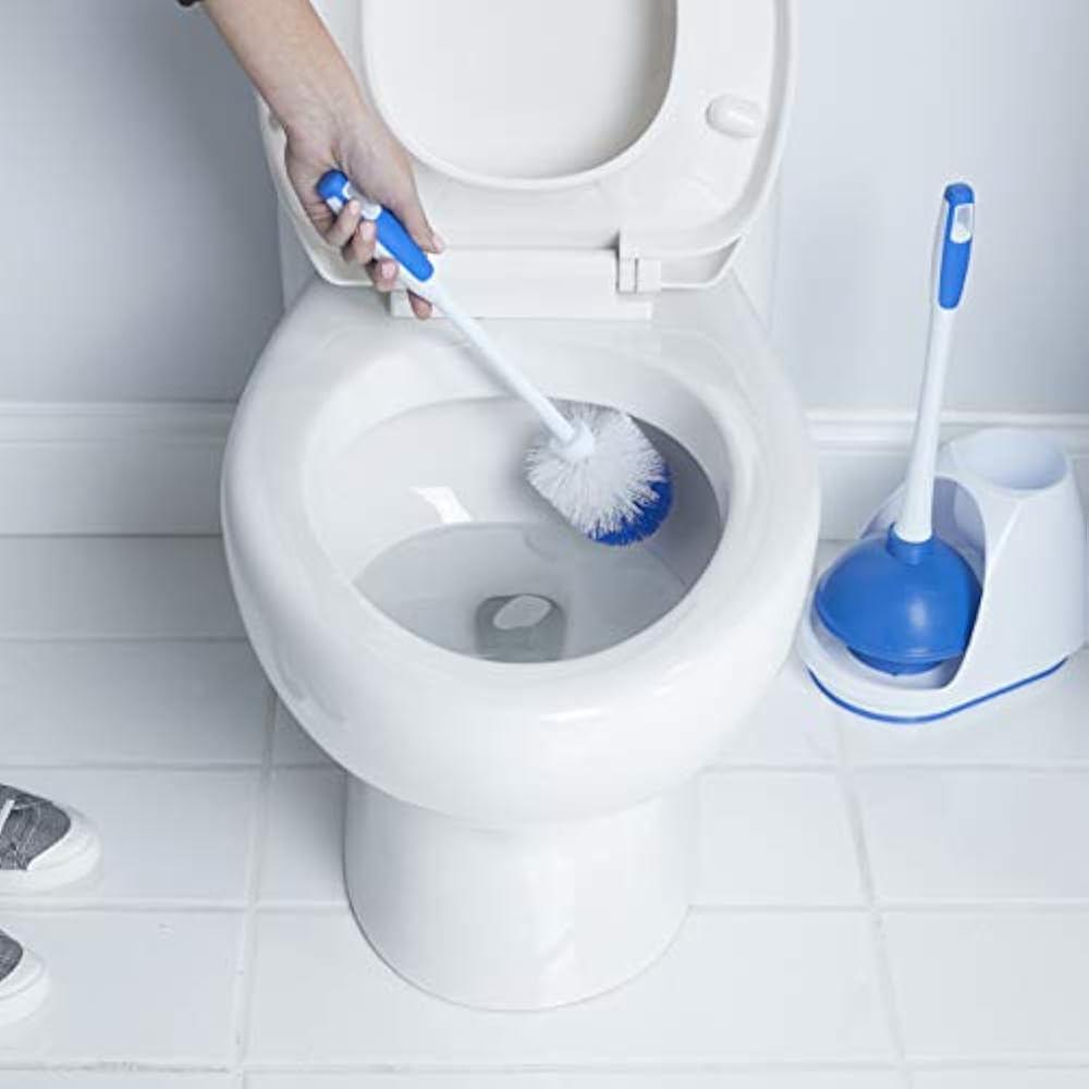 Mr. Clean Toilet Accessories 440436 Turbo Plunger And Bowl Brush Caddy