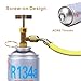 ZoarC R134a Can Tap Valve - Screw-on Brass Refrigerant Dispenser with Tank Adapter & 3pcs O-Ring Seal for 1/4 and 1/2-Inch AC Manifold Charging Hose