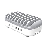 10 Ports Charging Station for Multiple Device, NTONPOWER ETL Listed USB Charging Dock Phone/Tablets Organizer for 10 iPads (2.4A Each, 24A in Total) / Apple Products/Kindle and More