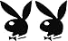 2 Playboy Bunny Logo Vinyl Decal Sticker Auto Car Black