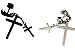 Bigbang G-Dragon Eardrop Ear Pendant Punk Double Cross Earrings (2 colors)
