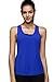 asher BABY Women's Sexy Low V Neck Open Side Sleeveless Loose Sport Tank Top (Large Light Blue)