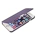MTRONX Phone Case for Apple iPhone 6, iPhone 6s, Magnetic Ultra Folio Flip Slim Leather Twill Case Cover Pouch - Purple(MG-PP)