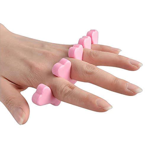 ReNext 20 Pcs Nail Art Salon Soft Finger Toe Separator Pedicure Manicure Tool Pink
