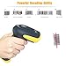 TaoHorse 2-in-1 USB Bluetooth Barcode Scanner Wireless & Wired Handheld Laser 1D Bar Code Reader with Automatic Continuous Scan and Memory for iPad iPhone Android Laptop POS PC Smartphone