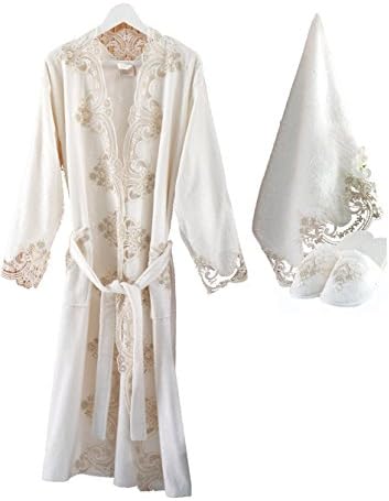 WOMEN'S ORGANIC BAMBOO BATH ROBE INCL. SLIPPERS & HEAD TOWEL