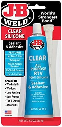 JB Weld 31310 3 Oz Clear Silicone Sealant & Adhesive