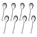 Niceful Pecatoo Serving Spoons and Slotted Spoons 8 Pieces, 9.8 Inch Stainless Steel X-Large Serving Utensil for Buffet Banquet Cooking