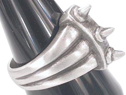 Dan Jewelers 3 Sharp Spikes Spike Rocking Pewter Ring, Size 10