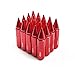 Xprite Red Aluminum Mounted 90mm Spike Extended Nut Refit Wheel Lug Nuts/Tire Screw M12x1.5