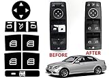 Alpha Window Switch Button Repair Stickers for 2008-2014 Mercedes Benz W204 C300 C350