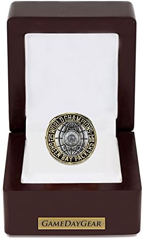 Packers Championship Ring Wooden Box and Gift Bag 1966 Size 11