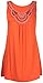 PurpleHanger Women's Sleeveless Stud Long Vest Top Plus Size Orange 16-18