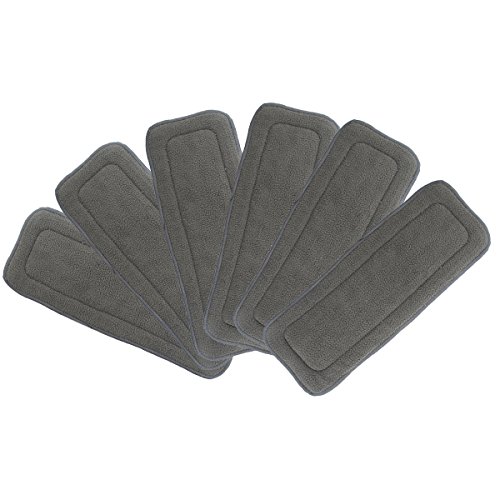 Babygoal Baby 5-layer Charcoal Bamboo Reusable Liners for Cloth Diapers Nappies 6pcs 6ztnf