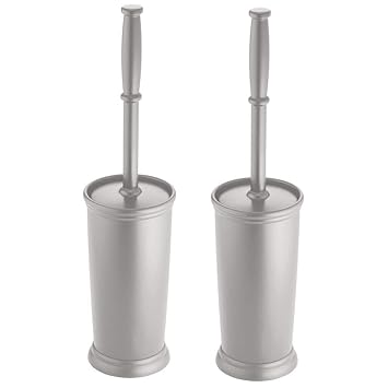 Amazon Com Mdesign Compact Freestanding Plastic Toilet Bowl Brush