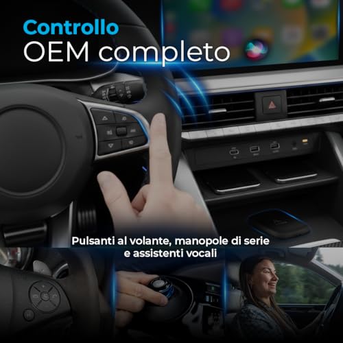 AutoSky Wireless CarPlay and Android Auto AI Box Lite for Car CarPlay Wired Factory - Supports Netflix YouTube and Gmail - Go Wireless with All the Features of Wired CarPlay and Android Auto