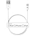[Apple MFI Certified] 1byone Lightning to USB Cable 3.3ft (1 Meter) for iPhone 7 7 Plus 6s 6 Plus 5s SE 5c 5, iPad Mini, iPad Air, iPad Pro, iPod Touch 6th Gen/Nano 7th Gen, White