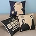 Leaveland Sherlock I'm Sher Locked Throw Pillow Case Decor Cushion Covers Square 1818 Inch Beige Cotton Blend Linen