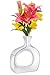 Halter HAL-269 Fine Ceramic Vase with a Metallic Chrome like Finish– Ideal for home décor or for party centerpieces. Great Quality, Sturdy, and Stylish - Top Gift Idea! (Large)