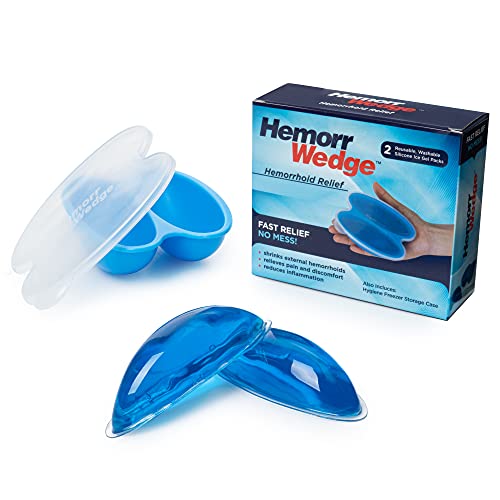 Hemorrwedge Hemorrhoid Treatment Ice Pack Gel Freeze Pack, Pair With