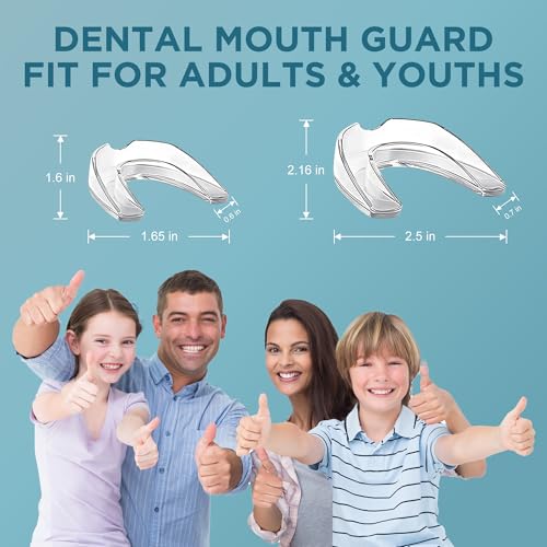 Mouth Guard for Grinding Teeth at Night: Moldable Sleeping Mouthguards for Grinding & Clenching - Custom Fit Nighttime Guards for Adults 4 Pack