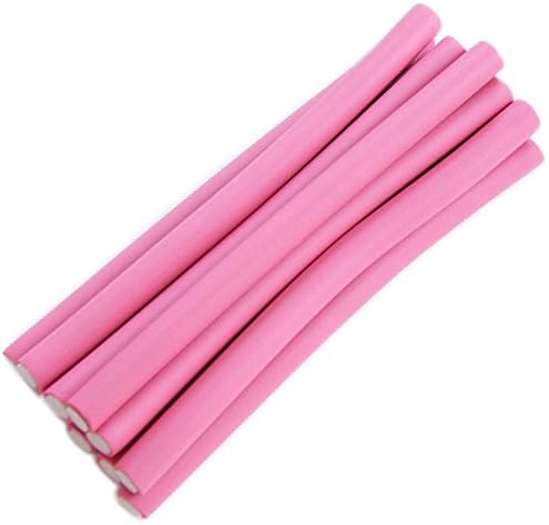 Style Tweak Thick Foam Stick Hair Curlers Rollers For Women - Set Of 6 (Pink)