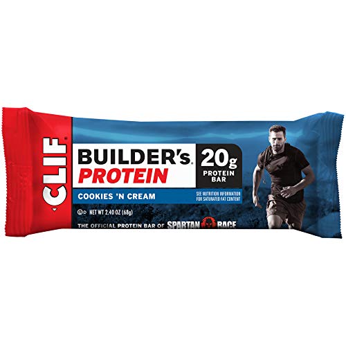 CLIF BUILDER'S - Protein Bar - Cookies N' Cream - (2.4 Ounce Non-GMO Bar)