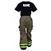 Fully Involved Stitching Firefighter Personalized Tan 2-Piece Toddler Outfit (5/6)