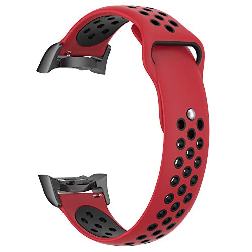 Insaneness Double Color Blowhole Soft Silica Gel Replacement Wristband Wrist Strap for Samsung Gear S2 SM-R720 / SM-R730 with Adapter (J)