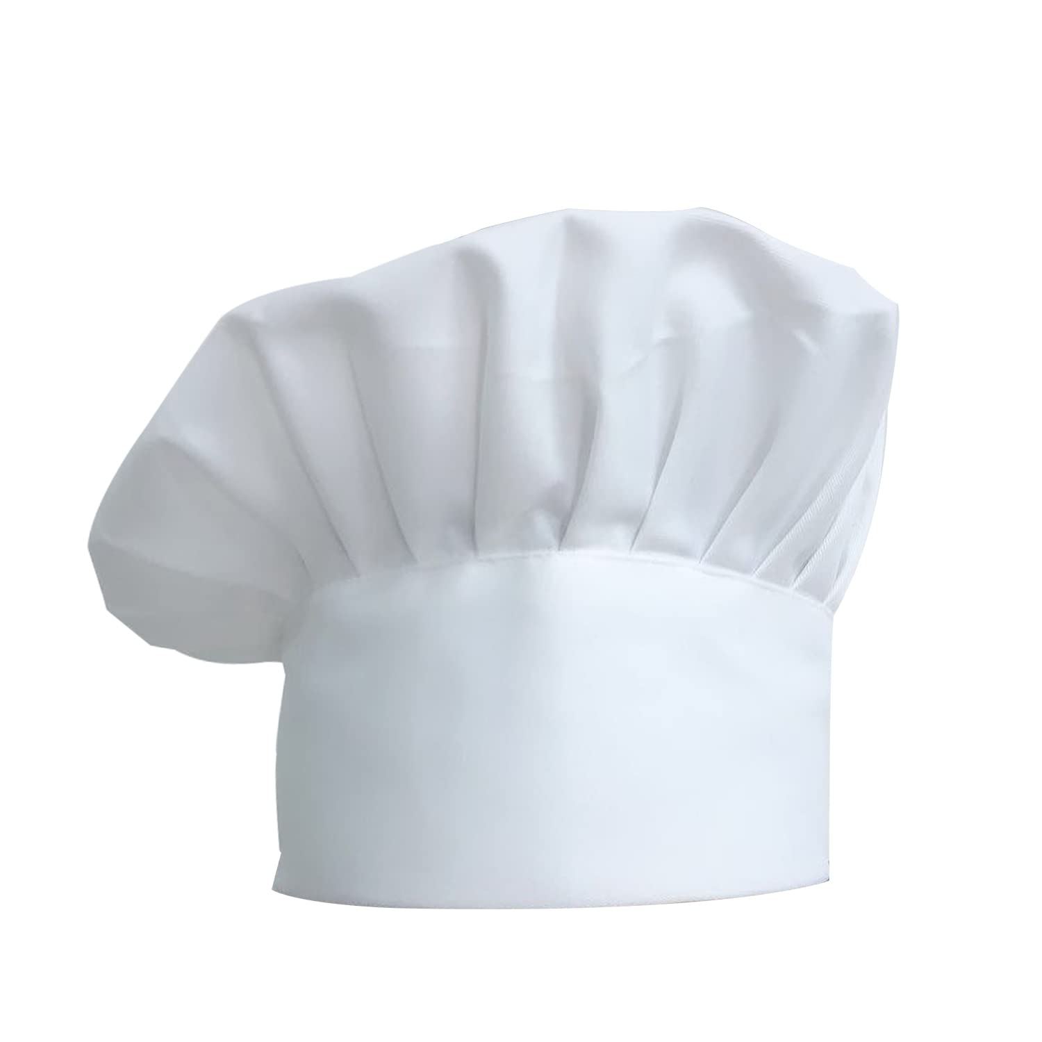 ZKSMNB Unisex Chefs Hat Made of Poly Cotton Gastro Hats withAdjustable Elastic Band Cooking Hood for Man, Women, Cooking, White.30 mm, Pack of 1