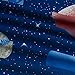 Anjee Blackout Window Curtains for Kids Bedroom Space Planet Theme Room Darkening 84 Inch Length Thermal Insulated Grommet Window Drapes Printed Curtains for Living Room, 52 x 84 Royal Blue