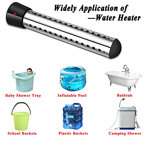 MUFUN 1500W Immersion Water Heater, Portable Submersible Water Heater