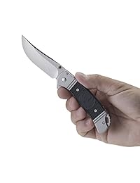 Columbia River Knife y herramienta (CRKT) r2302 Ruger hollow point   Candado plegable cuchillo con marco, plata