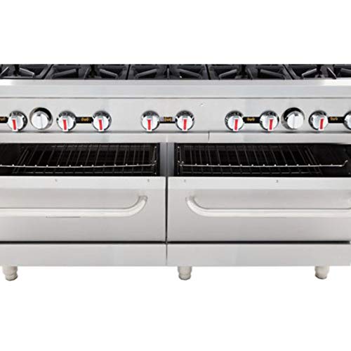 Empura 60" Stainless Steel Commercial Gas Range with Two Ovens, 10 Burners, 362,000 BTU