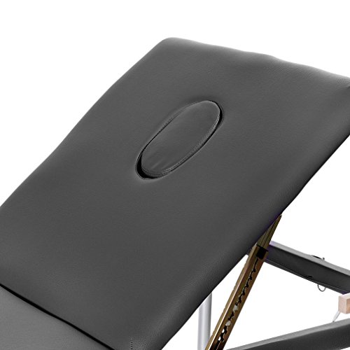 Homgrace Portable Folding Massage Table 3 Fold Aluminum Alloy Frame with Carrying Case
