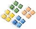 16-Set Refrigerator Magnets Fridge Magnets Office Magnets Kitchen Magnets Cute Fun Decoration Yellow Green Blue Orange (16 Glass)