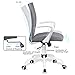 Amolife Home Office Desk Chair Computer Chair with Removable Arms and Wheels Mid Back Cloth Morden, Heather Grey